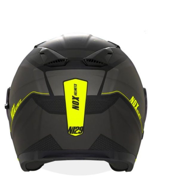 Kaciga NOX Jet 129 TRIOM mat crno žuta - Image 2