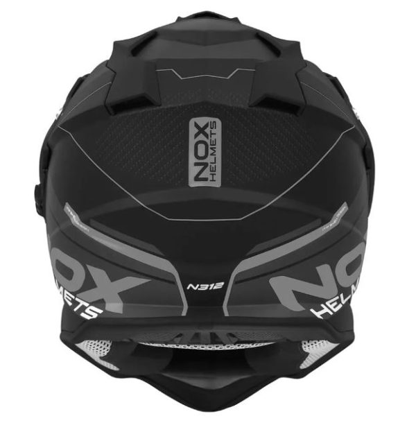 Kaciga za motor NOX Cross sa vizirom N312 DRONE mat crno titanium - Image 2